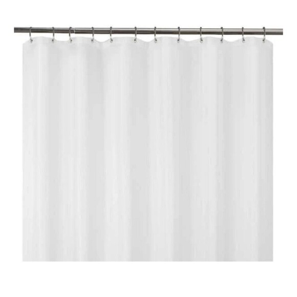 Waterproof Fabric Shower Curtain Liner 70" W x 72" H - 70"W x 72"H Pure White - Picture 1 of 12